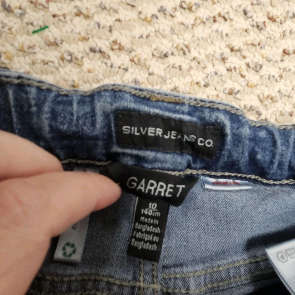 Lot of 2 - Silver Jeans‎ Zane Garret Girls Size 10 Denim Cowboy Bootcut Jeans